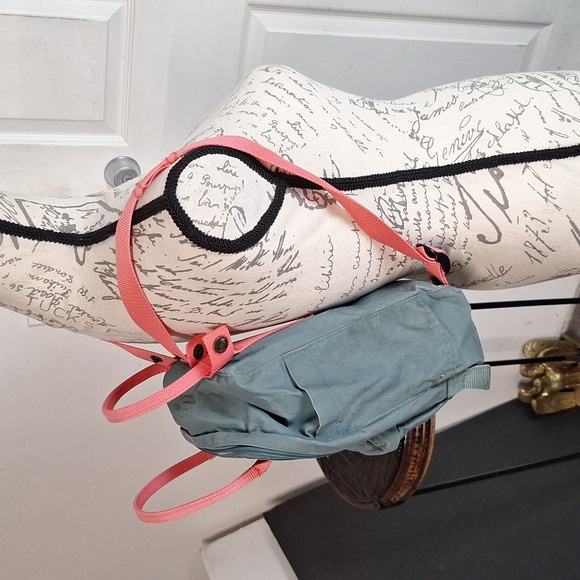 Fjallraven Kanken Backpack in Teal and Coral - Picture 2 of 11